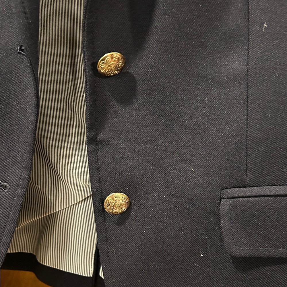 J. Crew Navy schoolboy wool Blazer with Gold Buttons - Picture 3 of 3